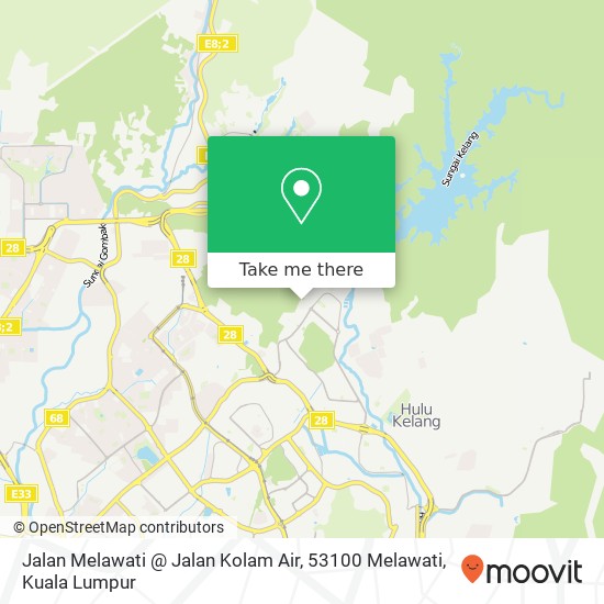 Peta Jalan Melawati @ Jalan Kolam Air, 53100 Melawati