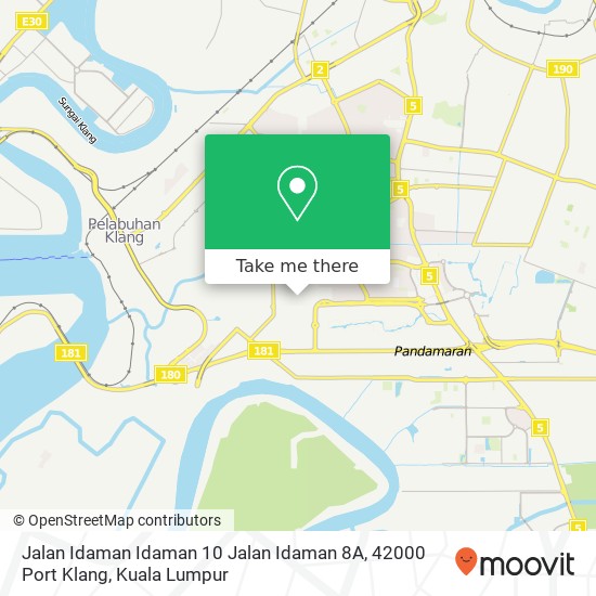 Peta Jalan Idaman Idaman 10 Jalan Idaman 8A, 42000 Port Klang