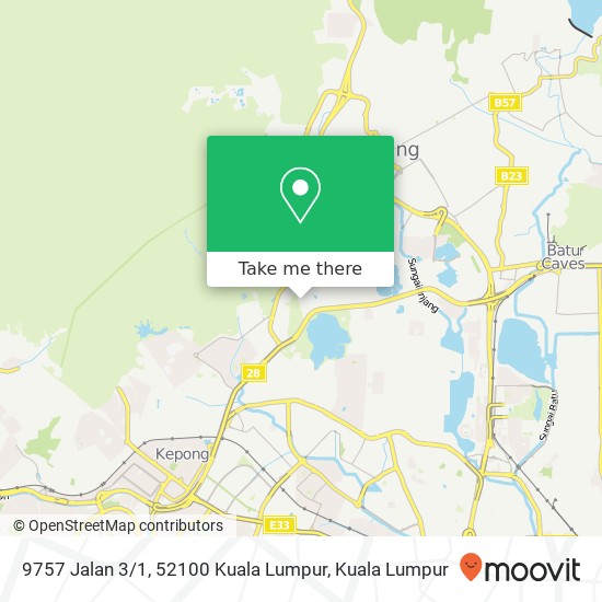 Peta 9757 Jalan 3 / 1, 52100 Kuala Lumpur