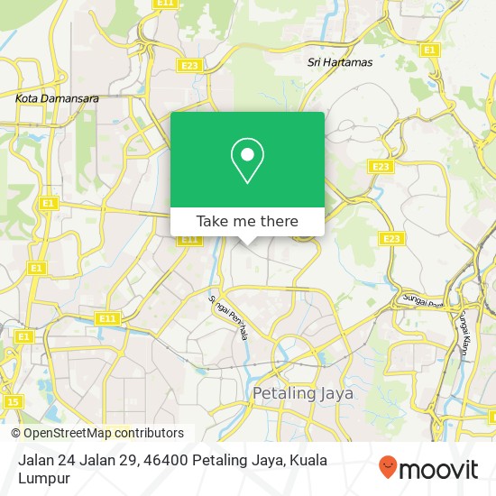 Peta Jalan 24 Jalan 29, 46400 Petaling Jaya