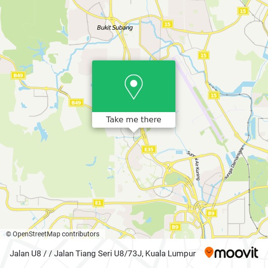 Jalan U8 / / Jalan Tiang Seri U8 / 73J map