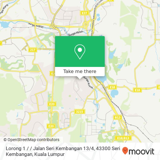 Peta Lorong 1 / / Jalan Seri Kembangan 13 / 4, 43300 Seri Kembangan