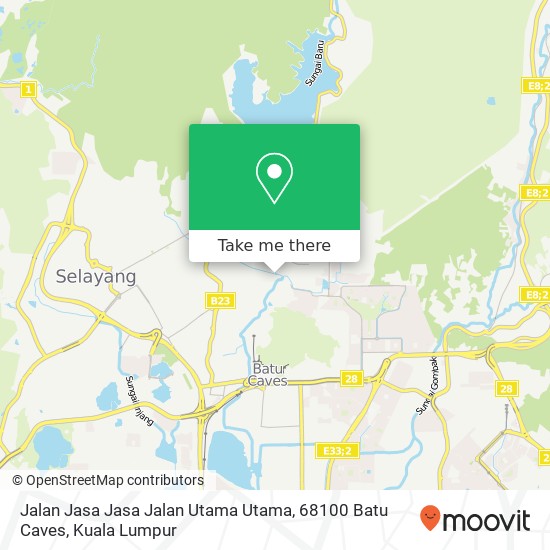 Peta Jalan Jasa Jasa Jalan Utama Utama, 68100 Batu Caves