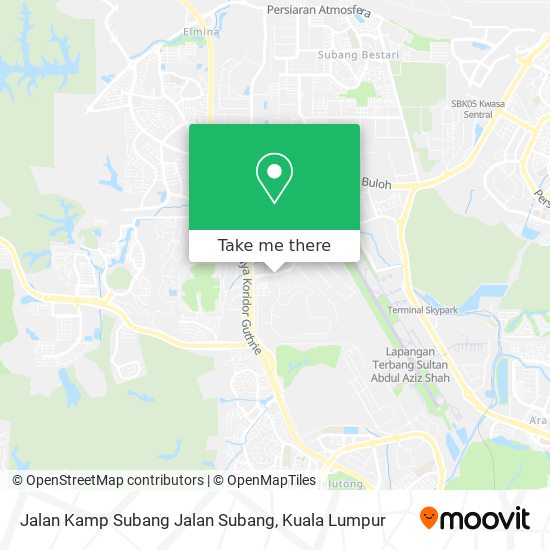 Peta Jalan Kamp Subang Jalan Subang