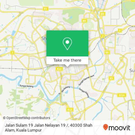 Peta Jalan Sulam 19 Jalan Nelayan 19 /, 40300 Shah Alam