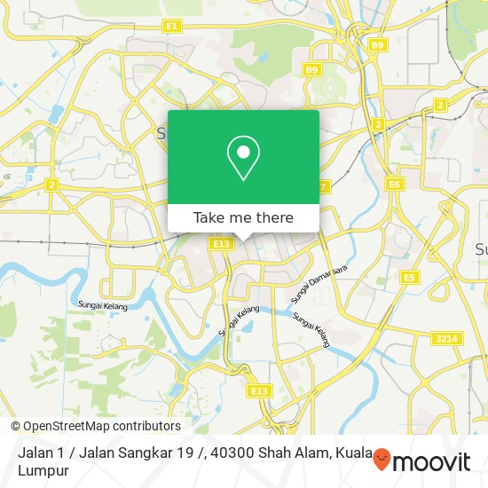 Peta Jalan 1 / Jalan Sangkar 19 /, 40300 Shah Alam