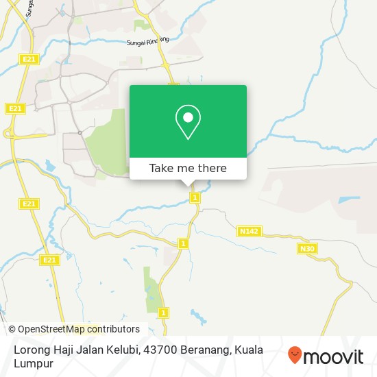 Peta Lorong Haji Jalan Kelubi, 43700 Beranang