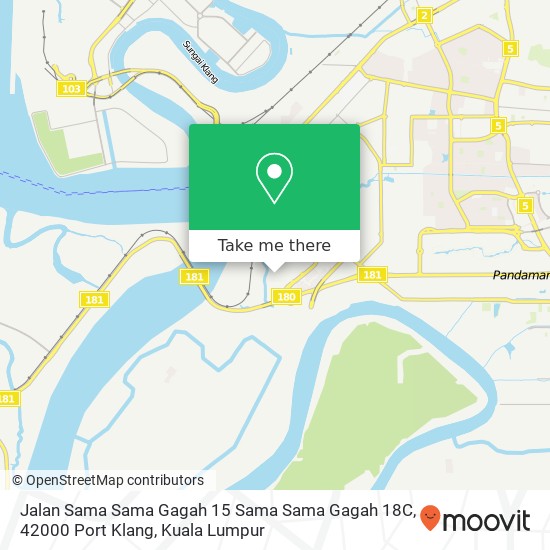 Peta Jalan Sama Sama Gagah 15 Sama Sama Gagah 18C, 42000 Port Klang