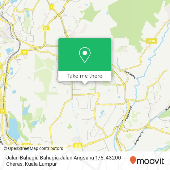 Jalan Bahagia Bahagia Jalan Angsana 1 / 5, 43200 Cheras map