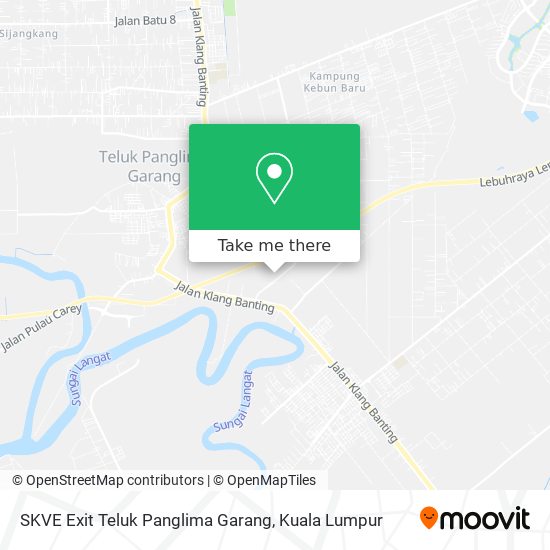 Peta SKVE Exit Teluk Panglima Garang