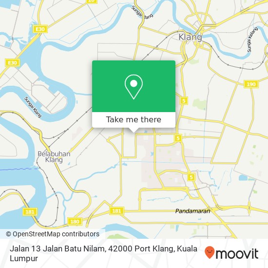 Peta Jalan 13 Jalan Batu Nilam, 42000 Port Klang