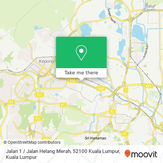 Jalan 1 / Jalan Helang Merah, 52100 Kuala Lumpur map