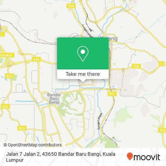 Peta Jalan 7 Jalan 2, 43650 Bandar Baru Bangi