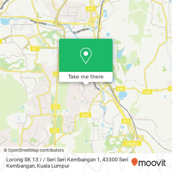 Lorong SK 13 / / Seri Seri Kembangan 1, 43300 Seri Kembangan map