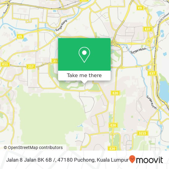 Peta Jalan 8 Jalan BK 6B /, 47180 Puchong