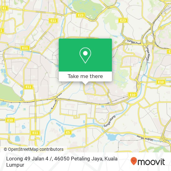 Peta Lorong 49 Jalan 4 /, 46050 Petaling Jaya