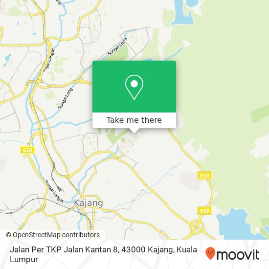 Peta Jalan Per TKP Jalan Kantan 8, 43000 Kajang