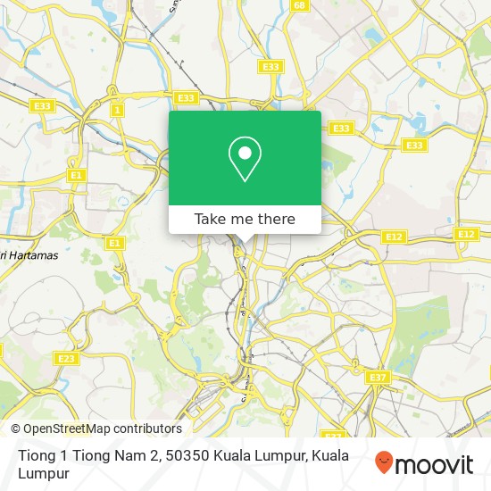 Peta Tiong 1 Tiong Nam 2, 50350 Kuala Lumpur