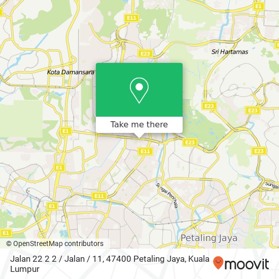 Peta Jalan 22 2 2 / Jalan / 11, 47400 Petaling Jaya