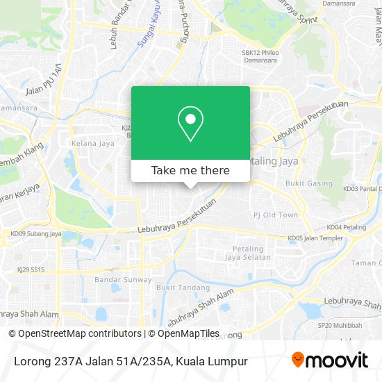 Lorong 237A Jalan 51A/235A map