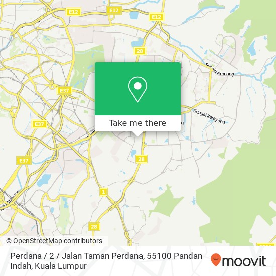 Peta Perdana / 2 / Jalan Taman Perdana, 55100 Pandan Indah