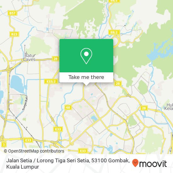 Peta Jalan Setia / Lorong Tiga Seri Setia, 53100 Gombak