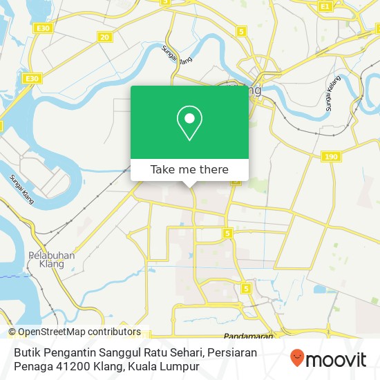 Butik Pengantin Sanggul Ratu Sehari, Persiaran Penaga 41200 Klang map