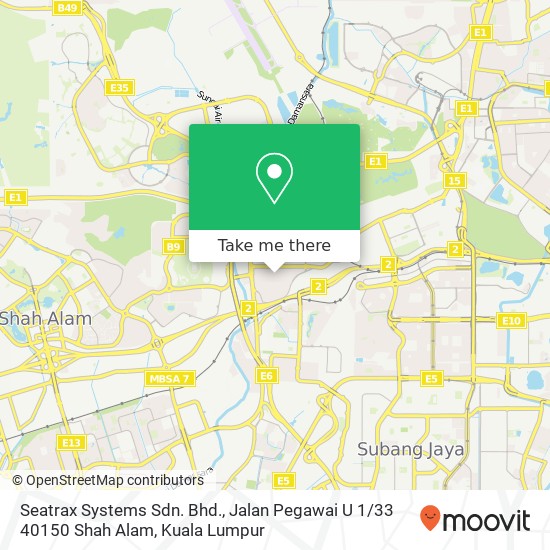 Seatrax Systems Sdn. Bhd., Jalan Pegawai U 1 / 33 40150 Shah Alam map