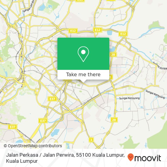 Peta Jalan Perkasa / Jalan Perwira, 55100 Kuala Lumpur