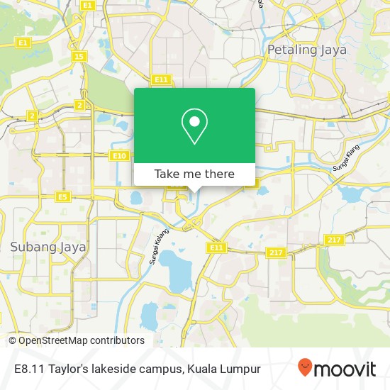 E8.11 Taylor's lakeside campus map