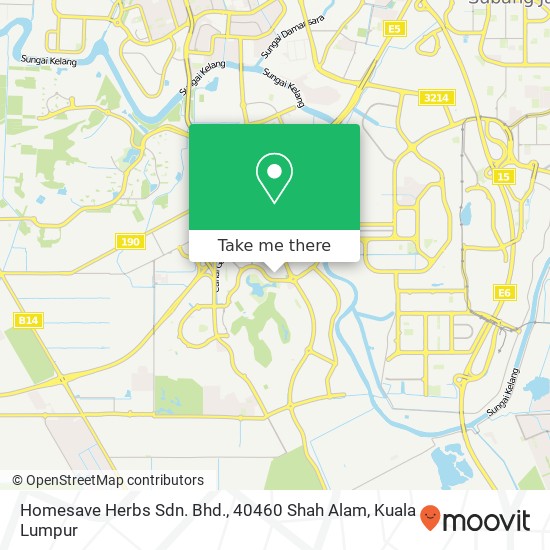 Peta Homesave Herbs Sdn. Bhd., 40460 Shah Alam