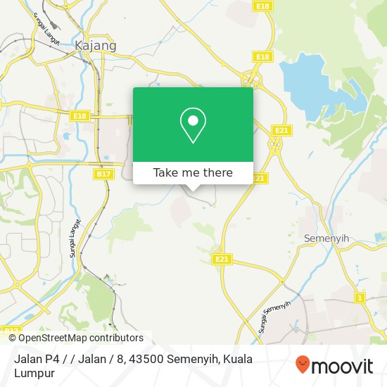 Jalan P4 / / Jalan / 8, 43500 Semenyih map