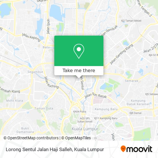 Peta Lorong Sentul Jalan Haji Salleh