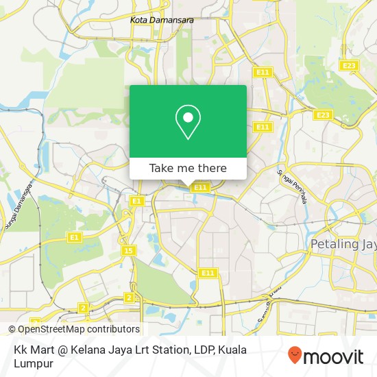 Kk Mart @ Kelana Jaya Lrt Station, LDP map