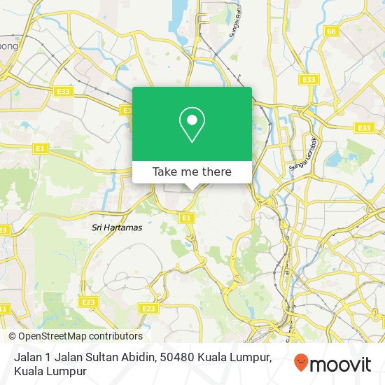 Peta Jalan 1 Jalan Sultan Abidin, 50480 Kuala Lumpur