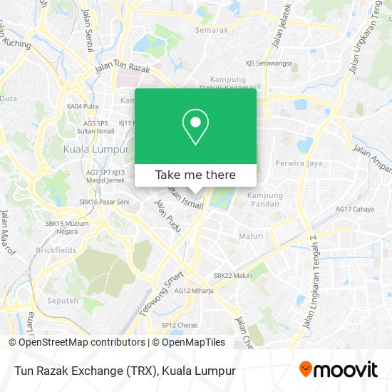 Tun Razak Exchange (TRX) map