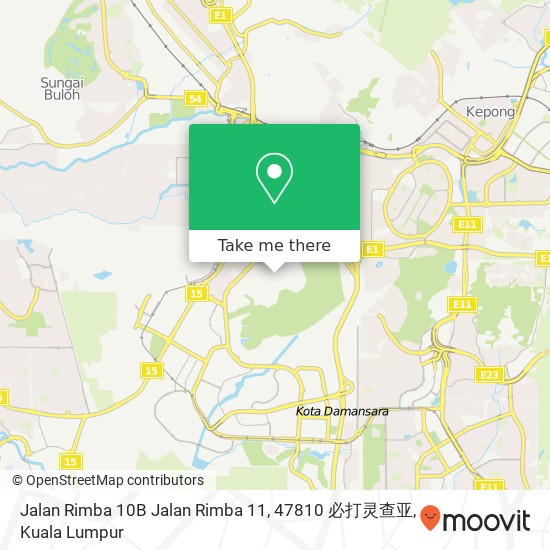 Jalan Rimba 10B Jalan Rimba 11, 47810 必打灵查亚 map