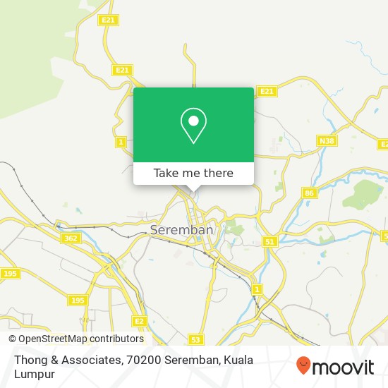 Thong & Associates, 70200 Seremban map