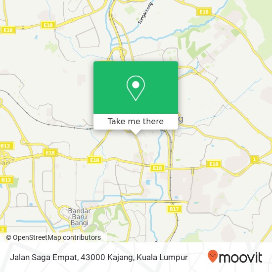 Jalan Saga Empat, 43000 Kajang map