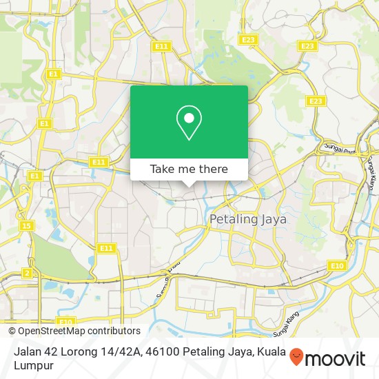 Jalan 42 Lorong 14 / 42A, 46100 Petaling Jaya map