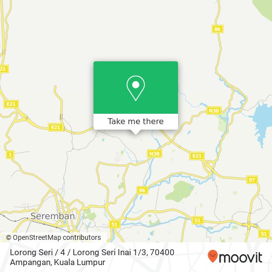 Lorong Seri / 4 / Lorong Seri Inai 1 / 3, 70400 Ampangan map