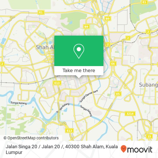 Peta Jalan Singa 20 / Jalan 20 /, 40300 Shah Alam