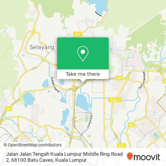 Jalan Jalan Tengah Kuala Lumpur Middle Ring Road 2, 68100 Batu Caves map