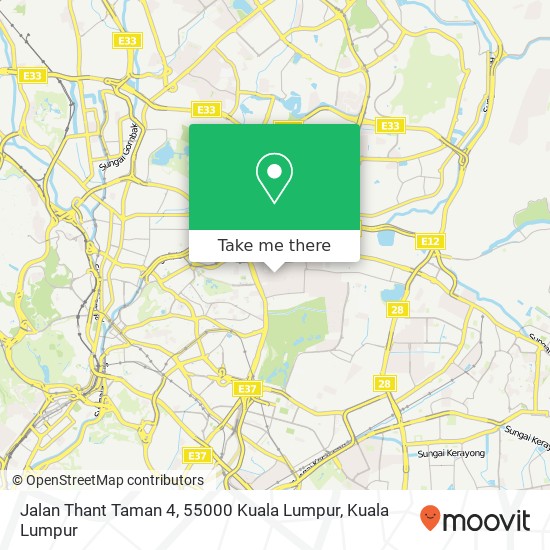 Peta Jalan Thant Taman 4, 55000 Kuala Lumpur