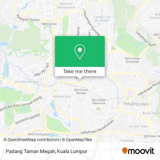 Padang Taman Megah map