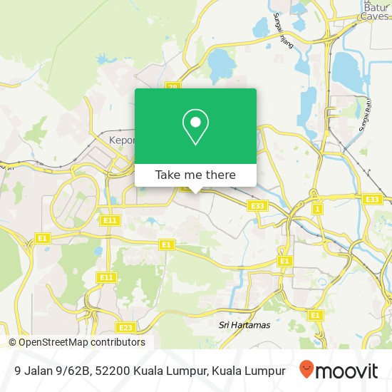 Peta 9 Jalan 9 / 62B, 52200 Kuala Lumpur