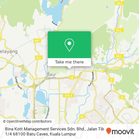 Peta Bina Kott Management Services Sdn. Bhd., Jalan Tib 1 / 4 68100 Batu Caves