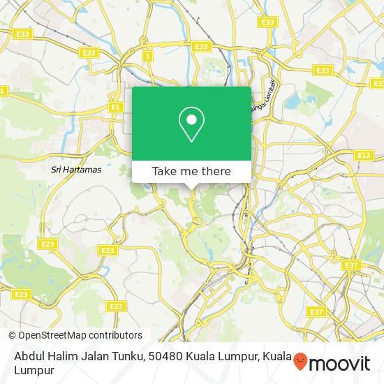 Abdul Halim Jalan Tunku, 50480 Kuala Lumpur map