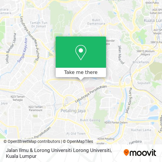 Peta Jalan Ilmu & Lorong Universiti Lorong Universiti