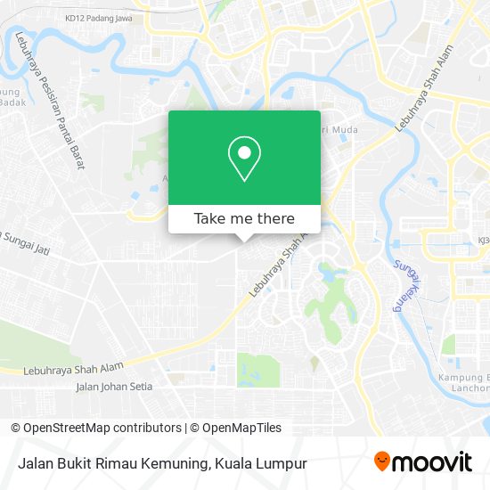 Peta Jalan Bukit Rimau Kemuning
